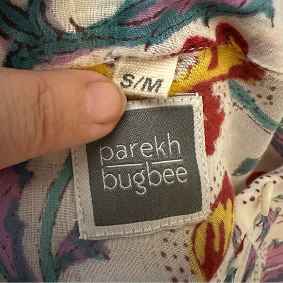 Anthropologie PAREKH BUGBEE S/M Lulu Summer Maxi Dress in white floral batik - Picture 6 of 9